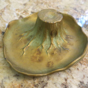 Bronze Metal Tree Stump Ashtray Pin Tray