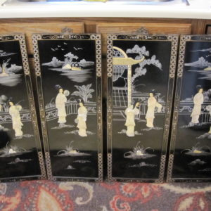 Four Wood Wall Panels w/ Mother of Pearl