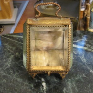 Antique Ring Jewelry Casket, Vintage French Victorian Style, Beveled Glass