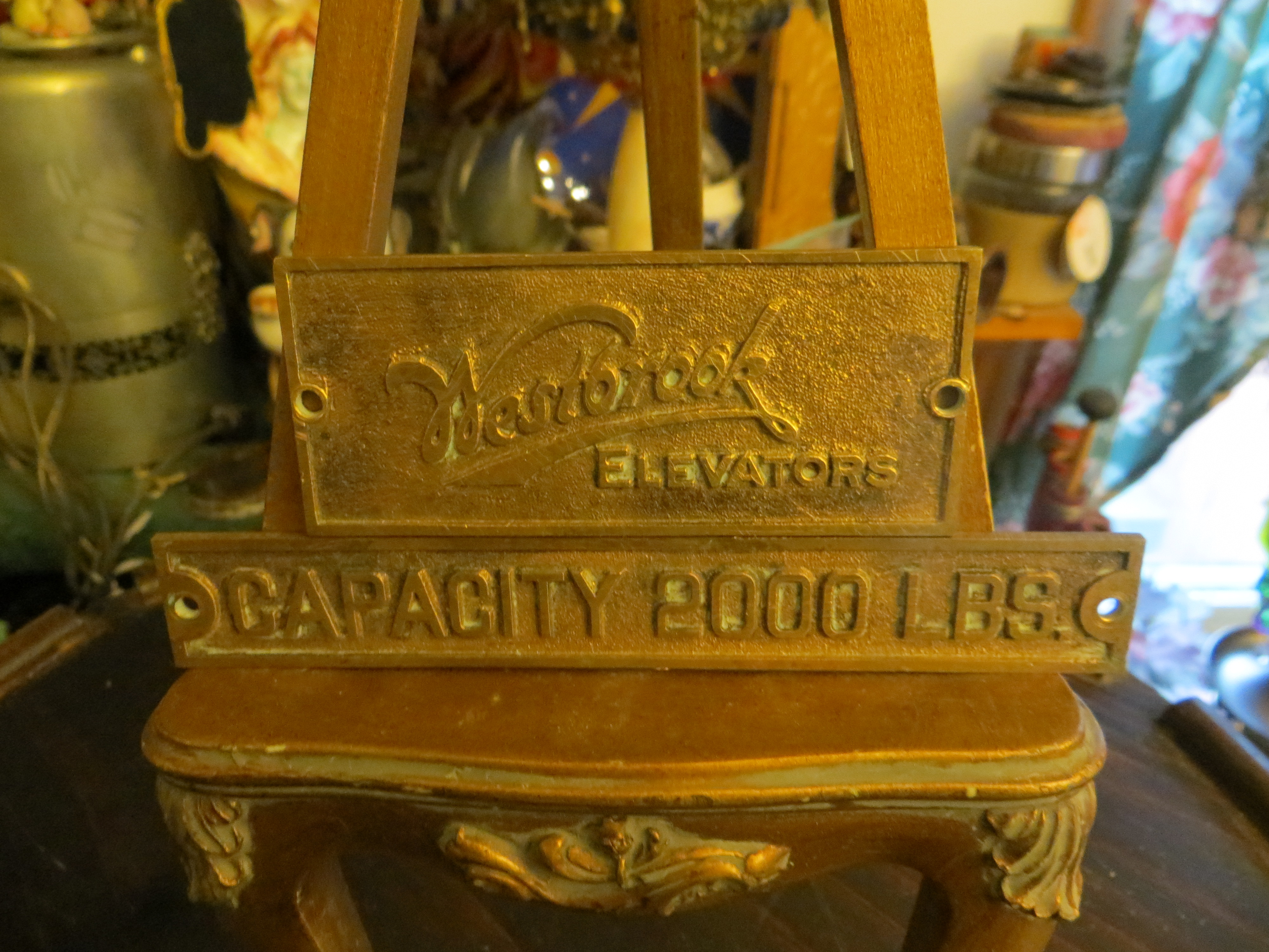 Salvaged Westbrook Elevator Company Elevator Plaque Set