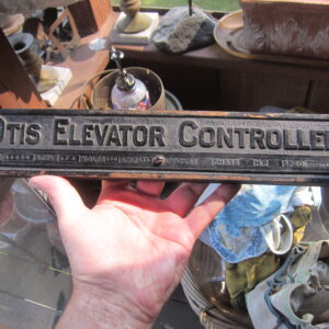 Early 20th Century Industrial Otis Elevator Controller Upright Motor Plaque