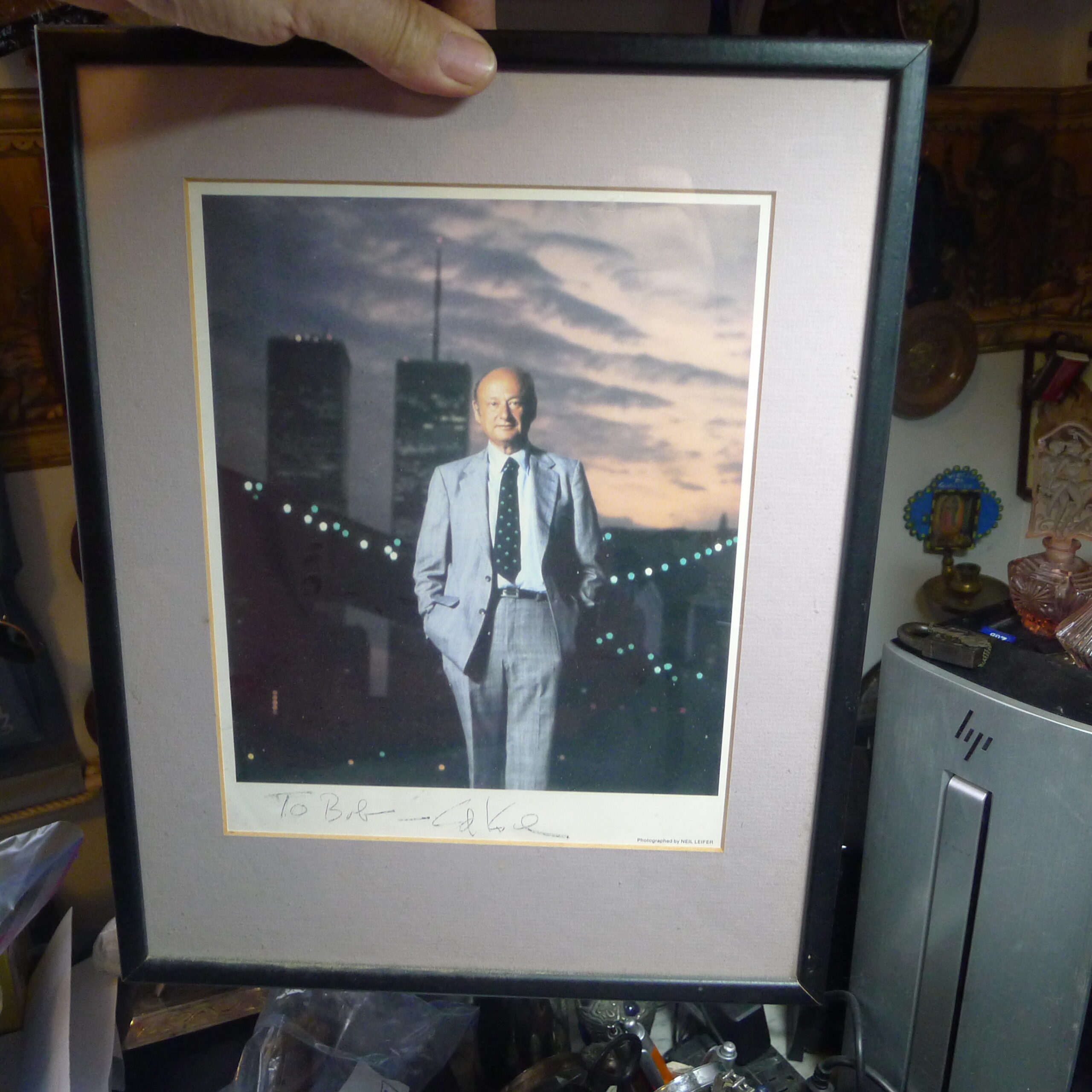 Signed Ed Koch Neil Leifer Photo & NYC Mayor's Office Provenance 1980